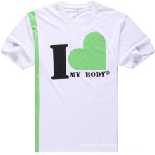 T-shirt personnalisé Design Coton Blanc Couleur pour Promotion